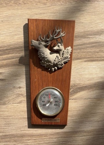Wandthermometer holz vintage - wandthermometer,